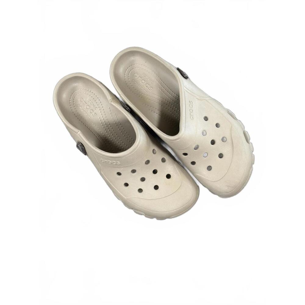 Crocs Classic Clogs Khaki Beige Comfort Shoes Men's Size 12